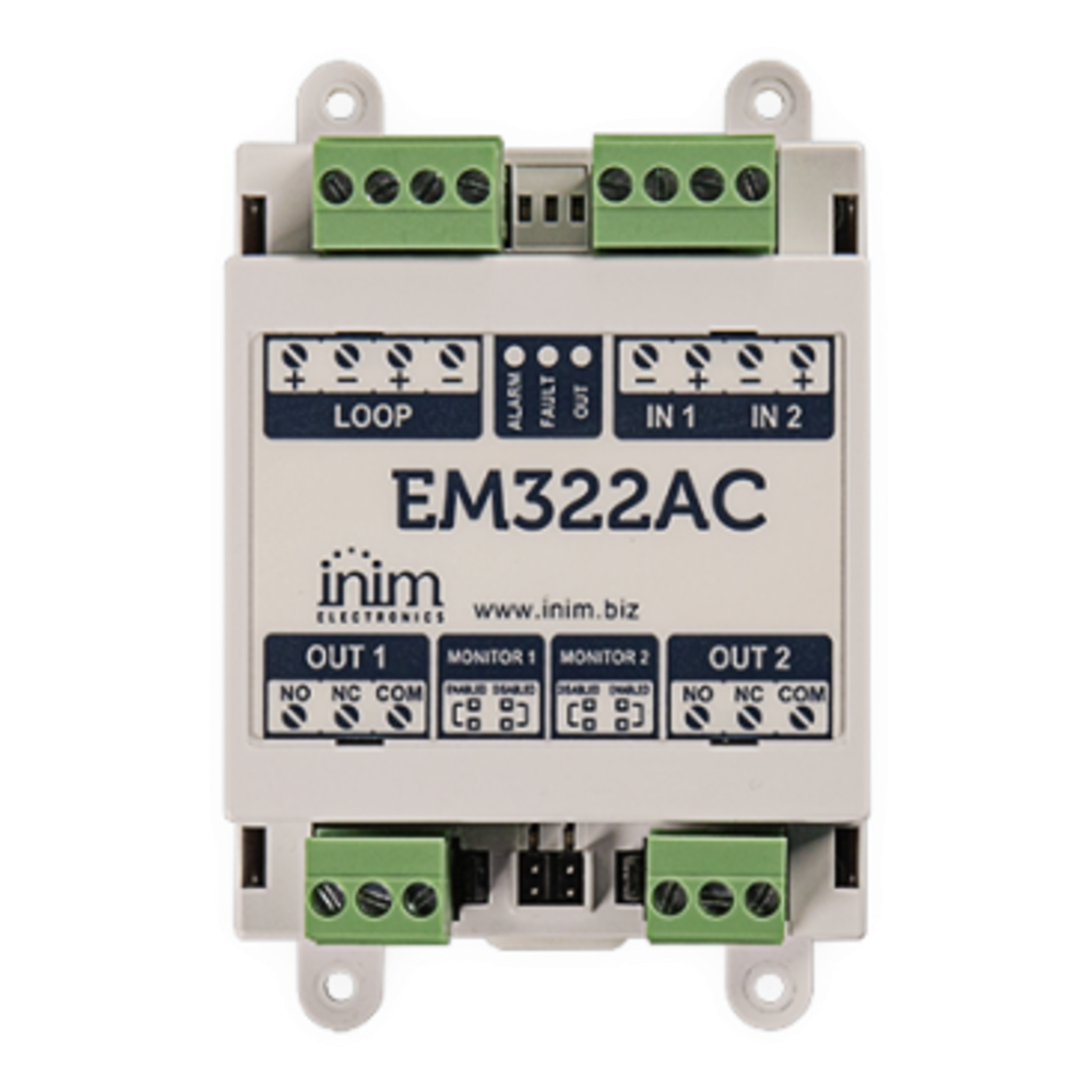Módulo de Control | 2 Entradas Supervisadas | 2 Salidas de Relé 230 VCA | Tecnología LoopMap | Autodireccionamiento | Aislador de cortocircuito incluido