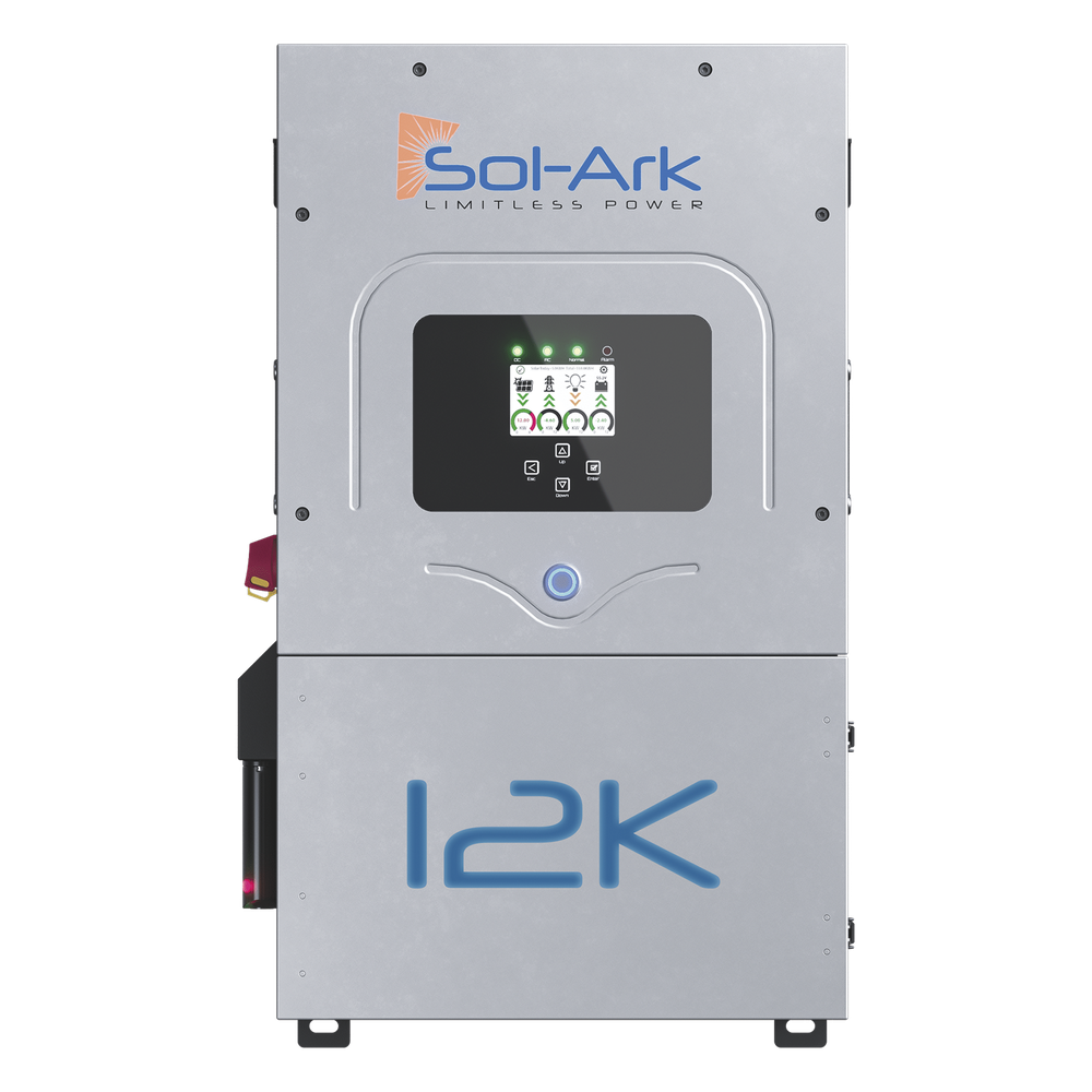 Inversor Hibrido SOL-ARK, 12 Kw, 220 Vcc, Fase Dividida, IP65, Entrada de Baterías a 48 Vcc