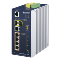 Switch Industrial Administrable 4 Puertos Gigabit c/Ultra PoE 802.3af/at, 2 Puertos SFP