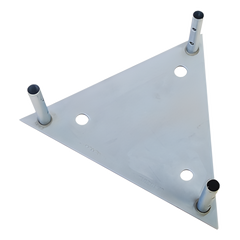 Base para Tramo STZ60G con Placa 1/2", Niple de 3/4", Galvanizado por Inmersión en Caliente.