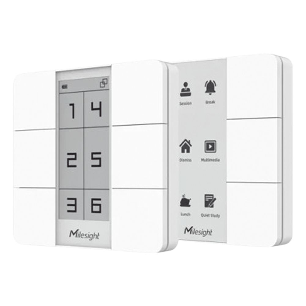 Panel de Escenas LoRaWAN / 6 Botones Programables + Display Digital / Control de Escenas con un Toque / Batería 3 Años / Edificio Inteligente