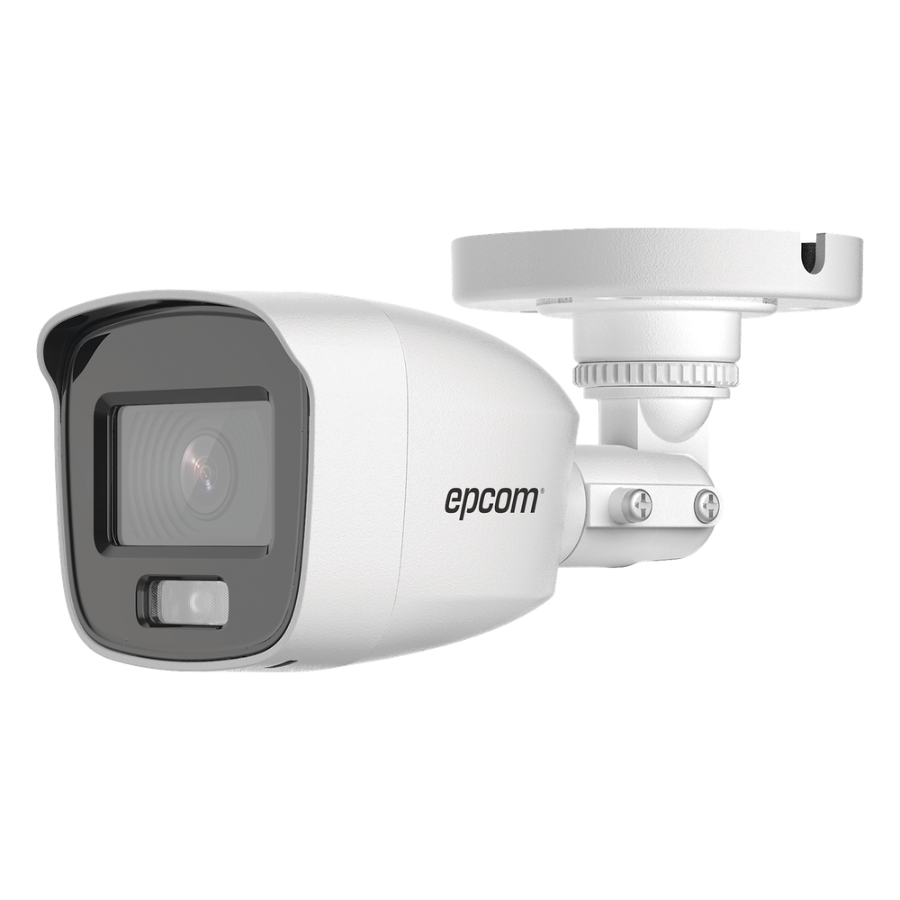 [Dual Light + ColorVu] Bala TURBOHD 3K / 20 mts IR + 20 mts luz blanca / Lente 2.8 (105° de Visión) / Exterior IP66 / Audio por Coaxitron / TVI-AHD-CVI-CVBS / Metal / Smart-Hybrid light