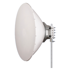 Antena direccional Alto Rendimiento / Parábola profunda para mayor aislamiento al ruido /6 ft / 4.9 a 6.4 GHz /  / Ganancia de 38 dBi / Soporte de acero inoxidable / Polaridad en 90 ° y 45 ° / Incluye montaje.