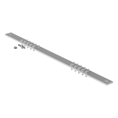 Barra de Conexión a Tierra, Para Rack de 19", Con 20 Orificios Para Conexión Rápida de Equipos, Incluye 20 Tornillos # 12-24 x 1/2" Instalados