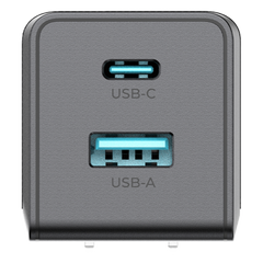 Cargador GaN III 35W / USB-C PD 35W + USB-A 22.5W / Doble Puerto Simultáneo / PD3.0 PPS QC4.0 AFC SCP FCP / Diseño Plegable de Bolsillo / Protección Integral 6 Capas