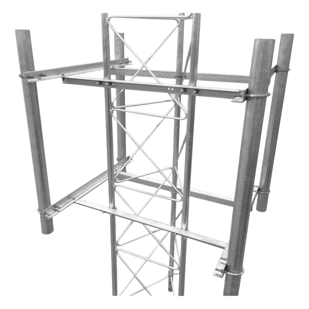 Brazo lateral de 4 sectores recomendado para antenas sectoriales con angulo de apertura de 90° (o similar).
