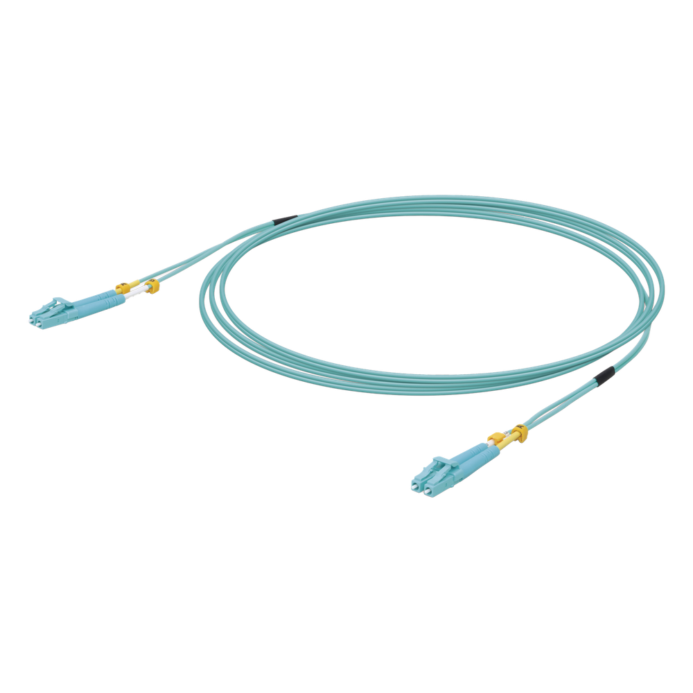 Jumper de Fibra Óptica Multimodo LC-LC Duplex 10 G, 50/125 OM3, Color Aqua, 3 Metros (9.84 Pies)