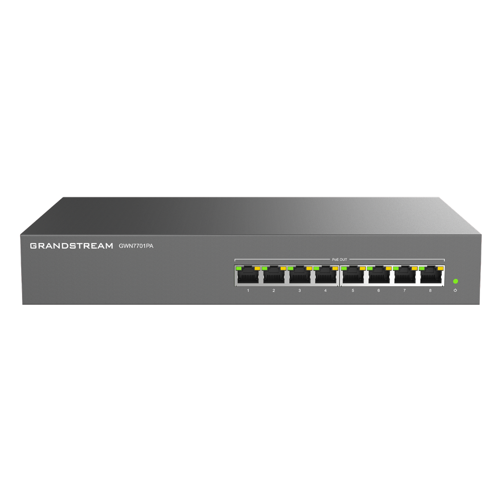 Switch PoE+ Gigabit No Administrable / 8 puertos 10/100/1000 Mbps / 8 puertos PoE+ /  hasta 145W