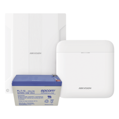(AXPRO) KIT  de alarma AX PRO conversión de zonas cableadas a inalámbricas / Incluye: 1 Hub con Batería de respaldo/ 1 Expansor de 16 zonas cableadas / 1 Batería de respaldo 12Vcc a 7 Amp/ Compatible con Hik-Connect P2P