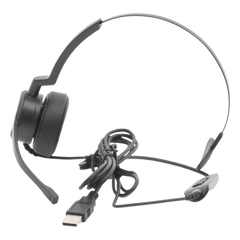 Audífonos USB de Diadema MONO con Audio HD / Micrófono con Cancelación de Ruido / Calidad para uso en Oficina