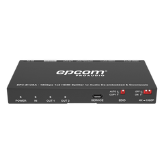 Splitter HDMI 1x2 | 4K@60Hz | Extractor de Audio | Down Scaler | HDR  4:4:4 | EDID | 18Gbps