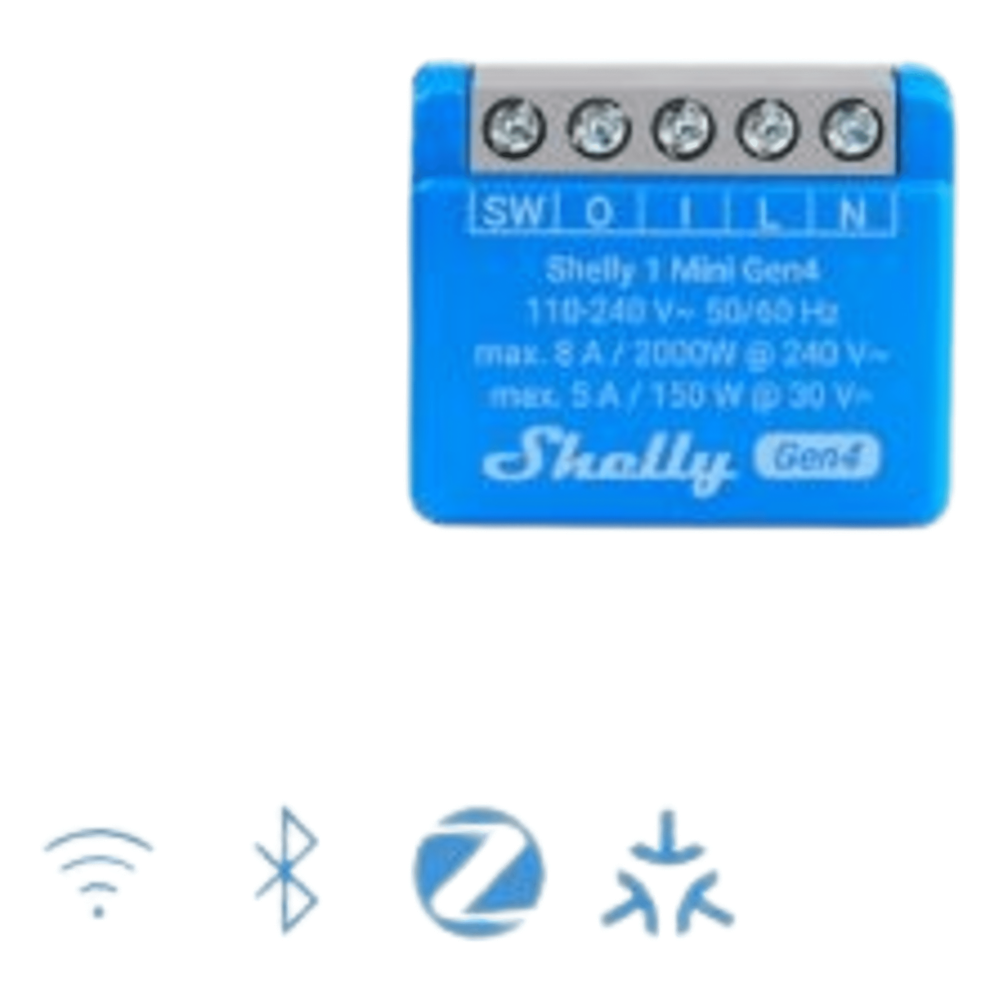 Mini Interruptor inteligente con Wi-Fi 2.4 / contacto seco /1 canal 8A, 110 - 240V / compatible con asistentes de voz
