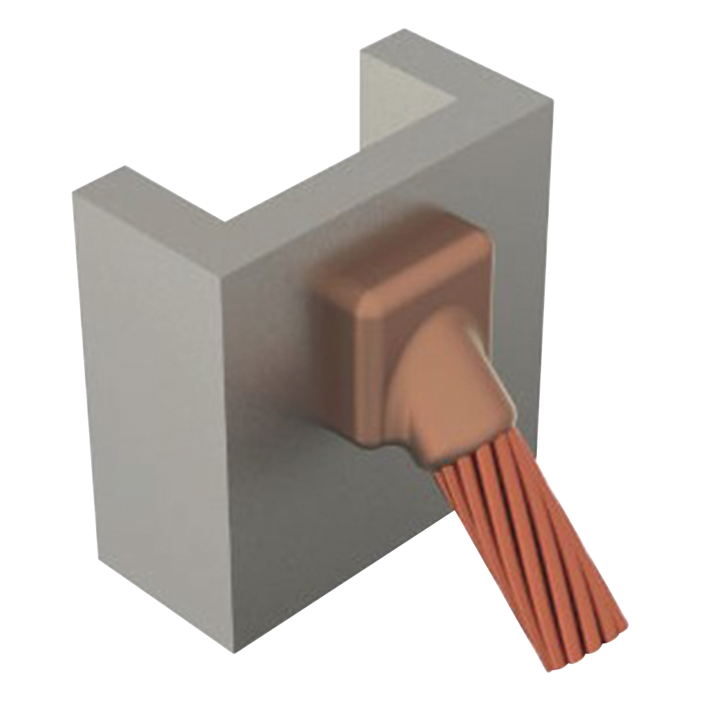 Molde para soldadura Exotermica de superficie Vertical a cable 2/0 Awg en 45 Grados
