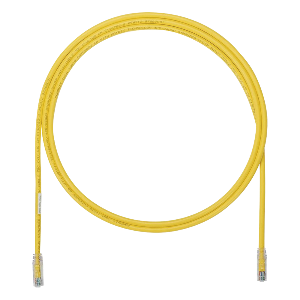 Cable de Parcheo UTP, Cat6A, 24 AWG, CM, Color Amarillo, 0.91 Metros (3 Pies)
