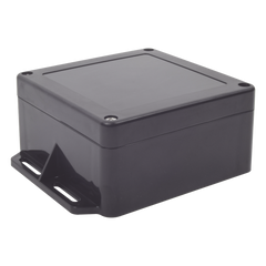 Gabinete Plástico Negro para Exterior (IP65) de 120 x 120 x 60 mm Cierre por Tornillos.