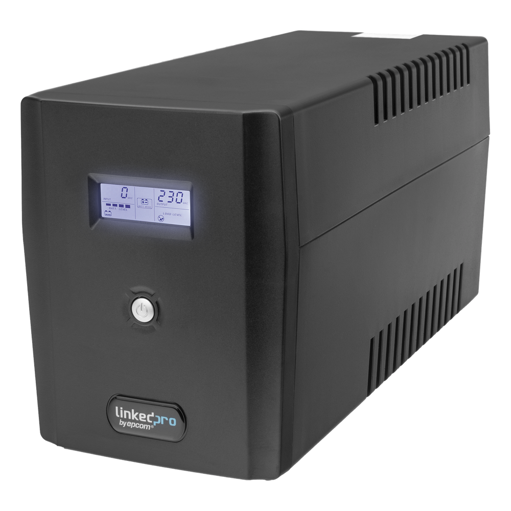 UPS 1500VA/900 W Pantalla LCD / Línea Interactiva 120Vca / 8 tomas 5-15R (6 Respaldadas) / Regulación de Voltaje / Protección RJ45