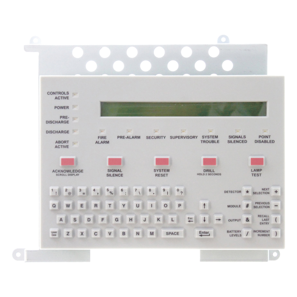 Teclado con Pantalla LCD de 80 Caracteres / Teclado QWERTY Completo / para Paneles NOTIFIER Serie ONYX NFS-320 y NFS2-640