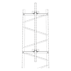 Brazo para Sección #2 Torre Titan con Herrajes y Mástil de 6' (1.8m).