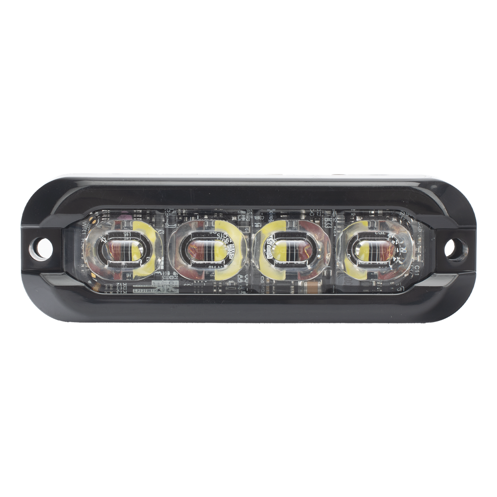 Luz Auxiliar Flexible de 8 LED, Rojo/Blanco, Lente Transparente