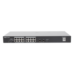 Switch PoE+ No Administrable, Hasta 247 Watts, con 16 Puertos Gigabit PoE+ y 2 Uplinks SFP 1G, Visible en la Topología