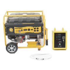 Generador a Gasolina / Planta de Emergencia con Encendido Automático, 6.5KW, 220Vac 2 Fases, Jaula con Ruedas para Fácil Traslado