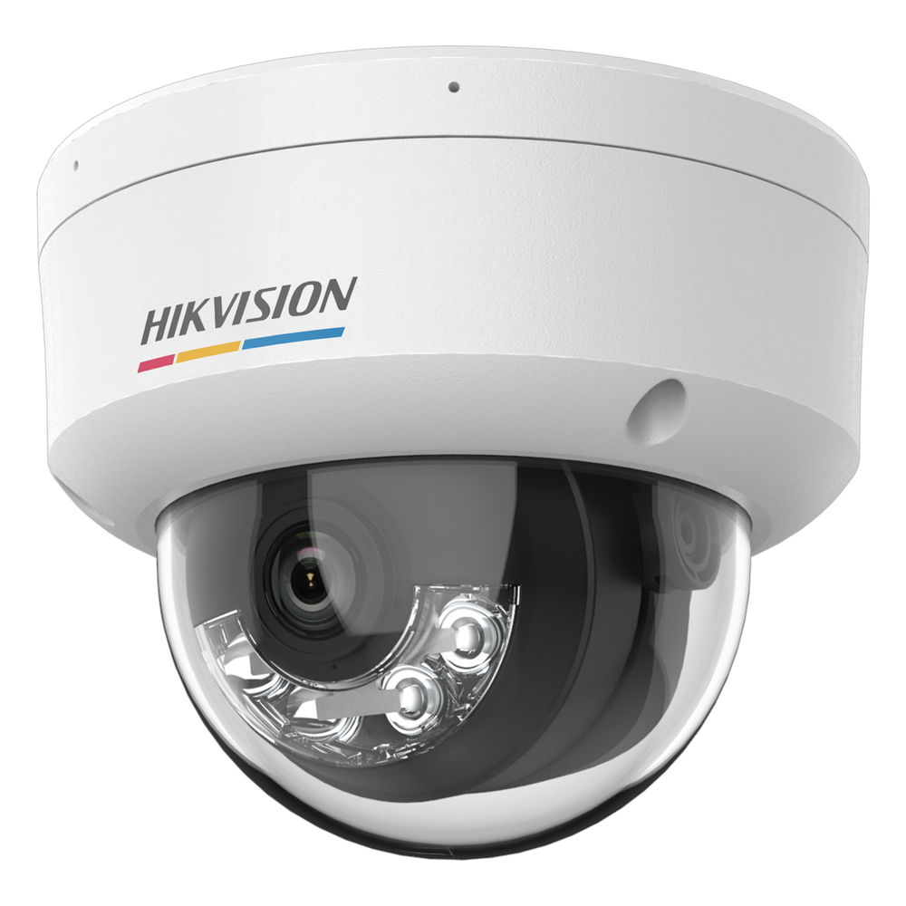 [ColorVu 3.0 + MD 3.0] Domo IP 2 Megapixel / Lente 2.8 mm / 30 mts IR + 30 mts Luz Blanca / Micrófono Integrado / Motion Detection 3.0 / Exterior IP67 / IK08 / dWDR / PoE / Micro SD
