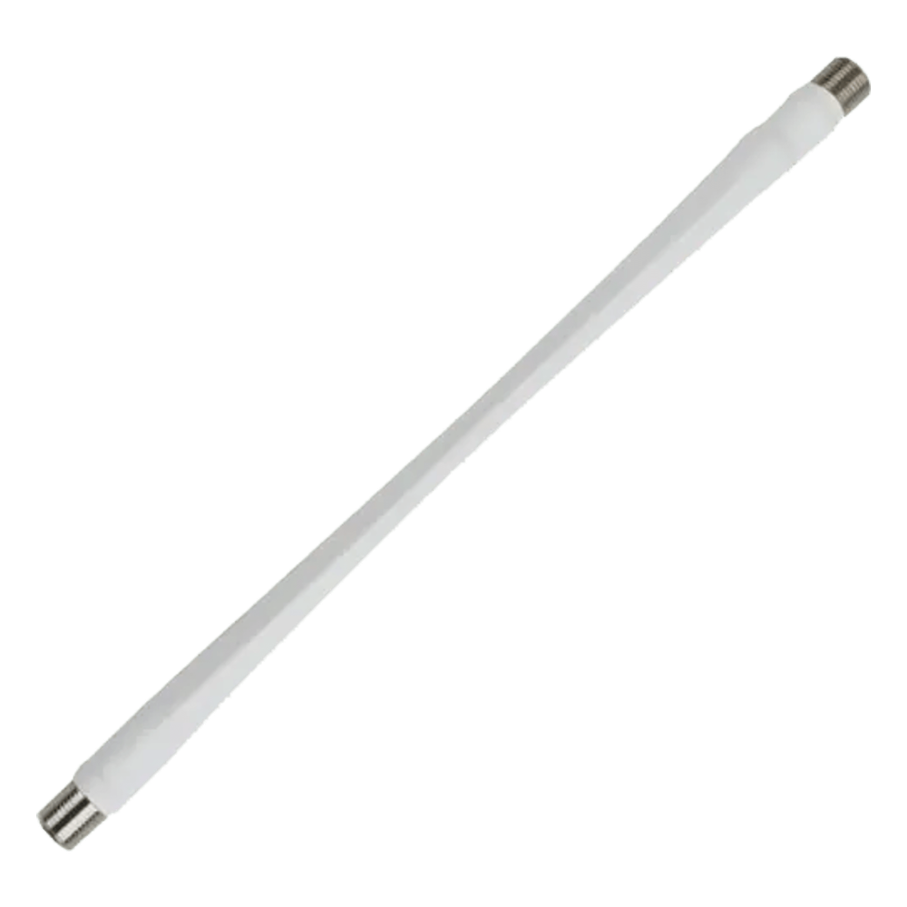 Jumper Coaxial Delgado Color Blanco de 25.4 Centímetros (10 Pulgadas) de Longitud y Conectores F Hembra en Ambos Extremos. 75 Ohm de Impedancia.