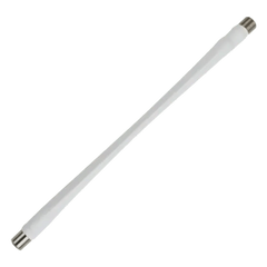 Jumper Coaxial Delgado Color Blanco de 25.4 Centímetros (10 Pulgadas) de Longitud y Conectores F Hembra en Ambos Extremos. 75 Ohm de Impedancia.