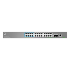Switch de Red Empresarial L2++ / Serie GWN7800 Pro / 24 Puertos Gigabit PoE 400W / 2 SFP+ / Gestión Cloud GDMS / VLAN 4K / QoS Avanzado / Seguridad Integral
