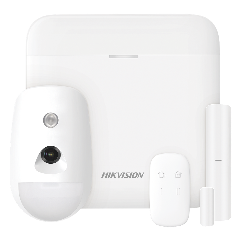 (AX PRO) KIT de Alarma AX PRO con GSM (3G/4G) / Incluye: 1 Hub / 1 Sensor PIR con Cámara / 1 Contacto Magnético / 1 Control Remoto / WiFi / Compatible con Hik-Connect P2P