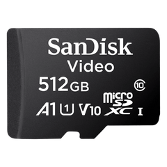 Memoria microSD SanDisk 512GB / Alta Resistencia / Videovigilancia / Clase 10