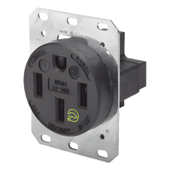 Receptáculo Recto de 50 A 125/250 V CA 3 Polos 4 Hilos (Nema 14-50R).