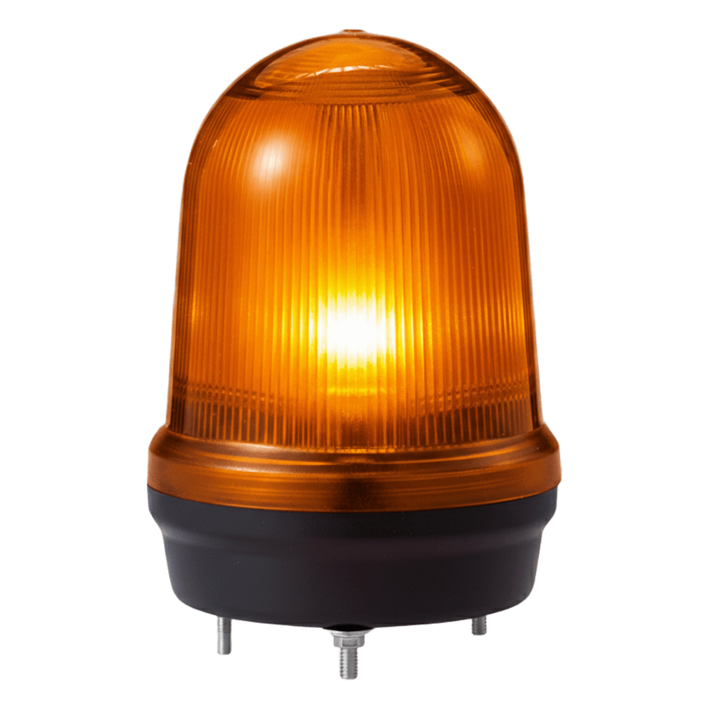 LED con patrones fijo/intermitente, estroboscópico y simulación rotatorio, Color Ámbar de 110-220 VCA