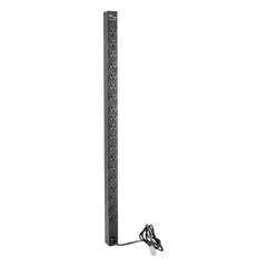 PDU Vertical para Rack con 18 Tomas NEMA 5-15R, 15A, 1.22 m (48 in) de Altura, Acero Color Negro