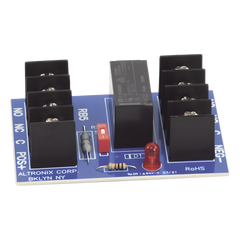 Relé DPDT / Entrada 6 o 12VDC / Contactos 5A/220VAC o 28VDC / Consumo 120mA / Indicador LED de Activación