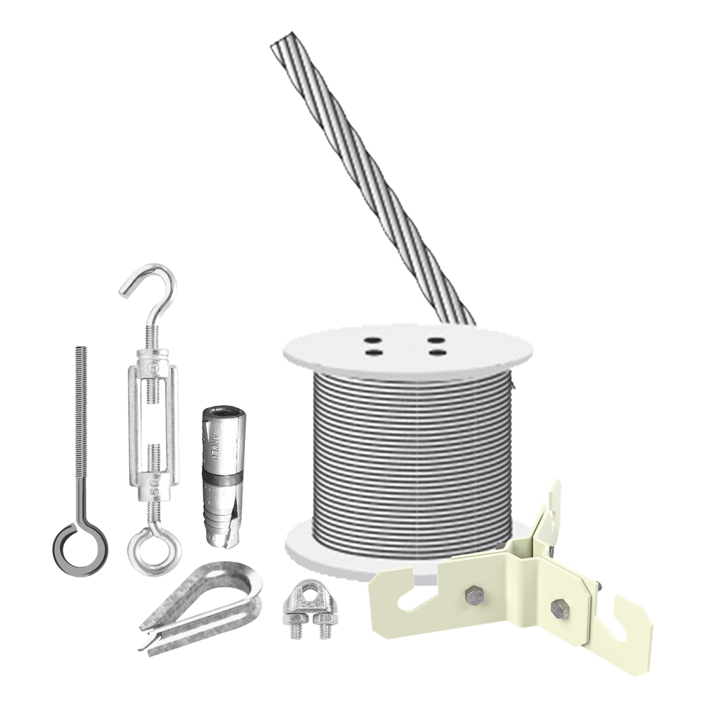 Kit  de Sujeción de Mástil de 3 Metros a Piso de Concreto.