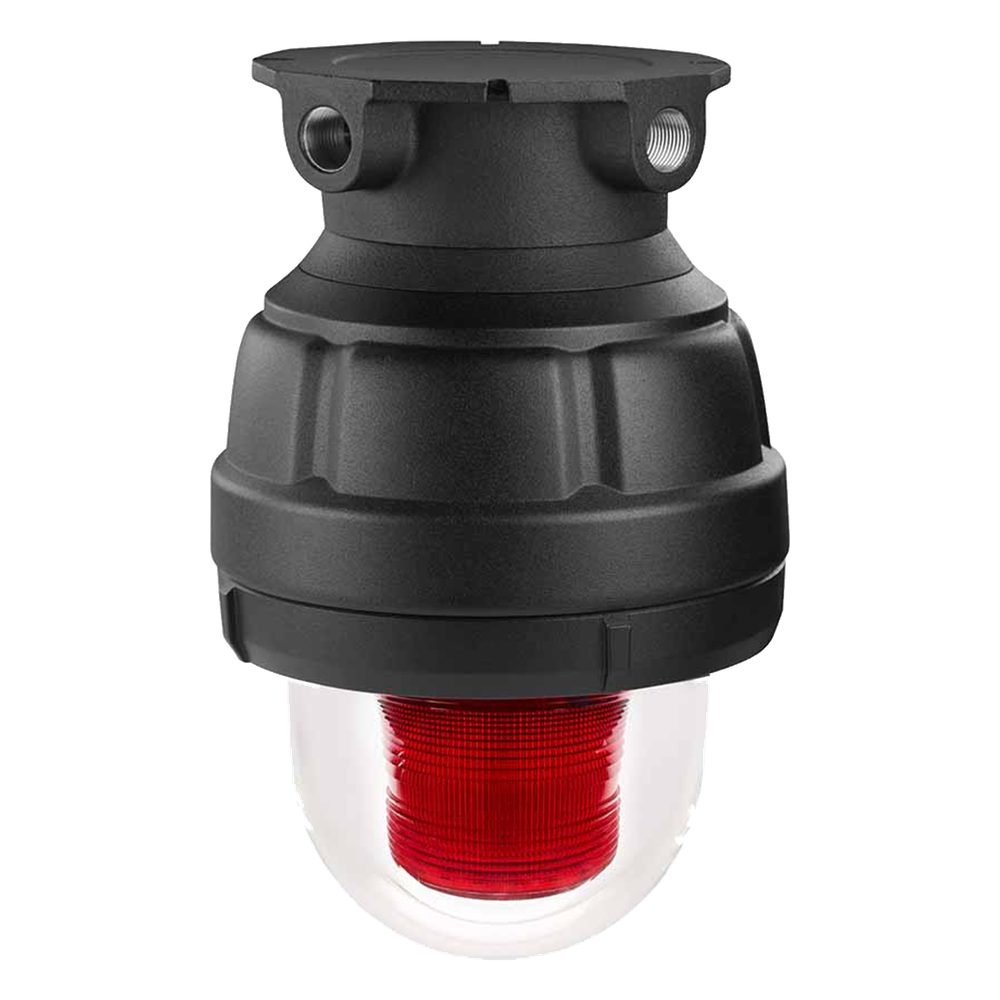 Luz Estroboscópica a Prueba de Explosión / 24 VCC / 75 Destellos por Minuto / Tipo 4X IP66 / Clase I Div 1 Grupos C y D / Clase I Div 2 Grupos A B C D / Clase II Div 1 Grupos E F G / Clase III / Aplicaciones Marinas / Domo de Vidrio