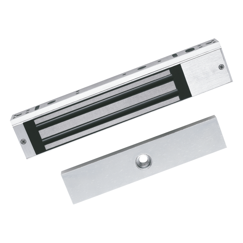 Chapa Magnética de 617 Lbs (280 Kg) / Montaje en Puerta Normal o de Vidrio / Certificado CE /  Uso en Interior / Indicador LED / Magnetismo Anti-residual