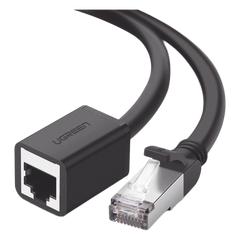 Cable de Extensión Cat6 RJ45 F/UTP / Macho a Hembra / 3 Metros (9.84 Pies) / Método de Conexión 568B / Velocidad de Transmisión 1000Mbps / Ancho de Banda del Canal 250MHz / Caja de Cobre / Negro