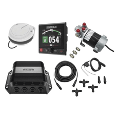 Piloto Automático Simrad para Embarcaciones Fueraborda y Dentrofueraborda / Paquete Completo / Controlador AP44 con Pantalla a Color 4.1 Pulgadas / Bomba Hidráulica RPU-80 / Brújula Precision-9 / Compatible con NMEA 2000® / Virtua