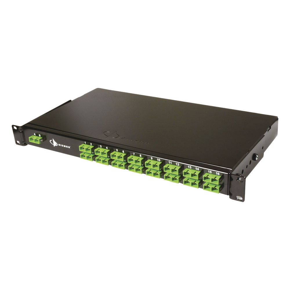 Splitter PON Tipo Panel de 1X32, con Conectores LCU de Entrada y LCU de Salida, 1UR, Color Negro