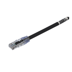 Cable de Parcheo UTP, Cat6A, 24 AWG, CM, Color Negro, 0.3 Metros (1 Pie)