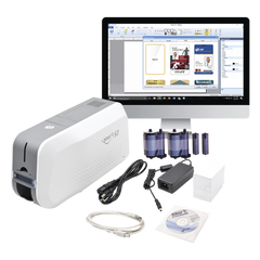 Kit de Impresora tarjetas PVC/ Puede Crecer a Laminador/ Doble Cara / Incluye: 2 x Ribbon a Color, 100 tarjetas PVC, Software, 1 Kit de Limpieza