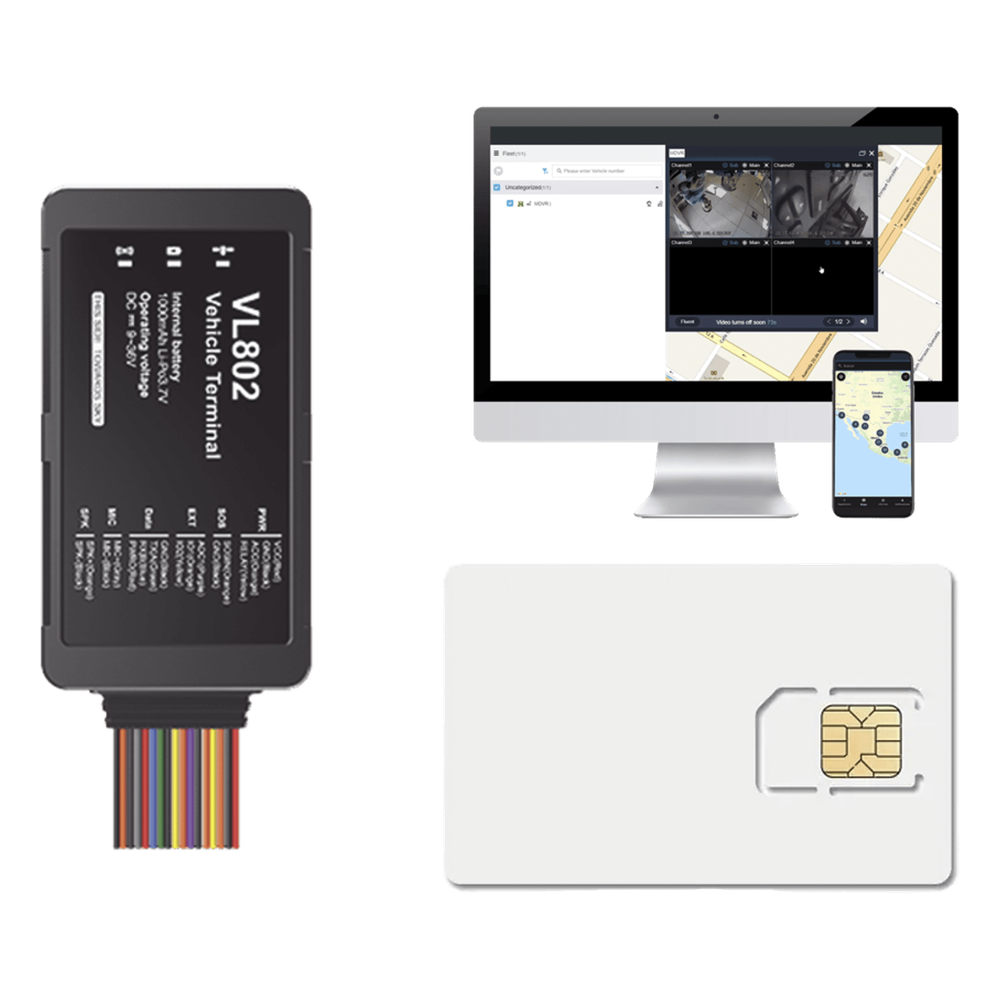 Kit localizador vehicular / 4G LTE / BLE / RS485 / Audio dos vias (requiere accesorios) / incluye SIM500MB2Y y Plataforma EPCOMGPSCODE / Compatble con UL212 Sensor ultrasonico