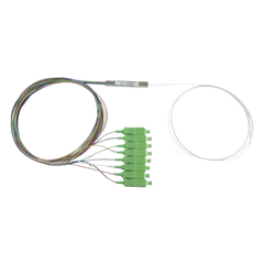 Splitter (Divisor Óptico) Tipo PLC, de 1x8, Conectores SC/APC de Salida
