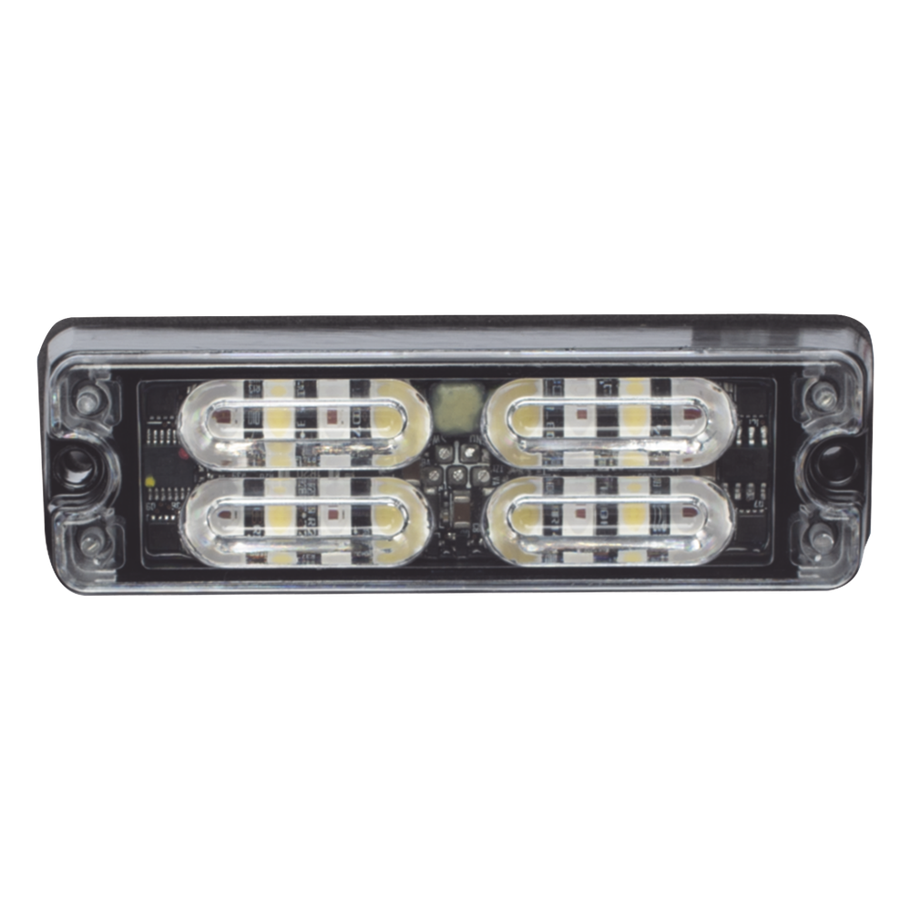 Luz Auxiliar de 16 LED, Rojo/Blanco, Lente Transparente