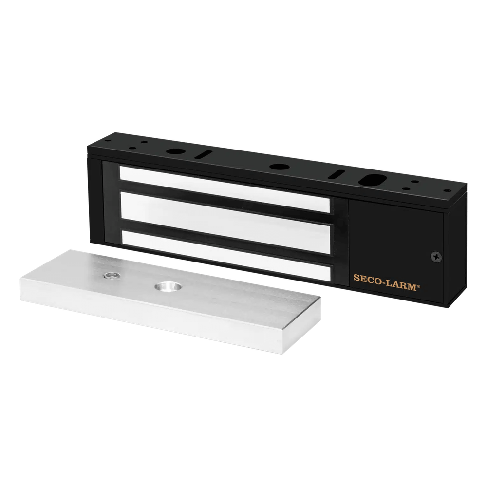 Chapa Magnética 1200 Lbs / En Color Negro / Con Sensor De Adherencia / Led De Estatus / Alimentación 12/24 Vdc Ajustable / Libre de Magnetismo Residual