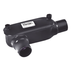 Caja Condulet tipo T con recubrimiento exterior de PVC de 3/4" (19 mm).