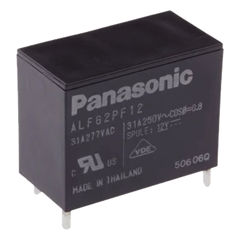 Relevador de 4 pines para tarjetas impresas Through-Hole de 12 Vcc, 31 Amp.