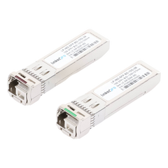 Transceptores Ópticos Industriales Bidireccionales SFP+ (Mini-Gbic) / Monomodo 1270 & 1330 nm / 10 Gbps / 10GBASE / Conector LC/UPC Simplex / DDM / Hasta 3 km / 2 Piezas